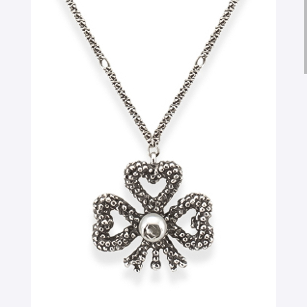 Auth GUCCI Silver Pendant Necklace